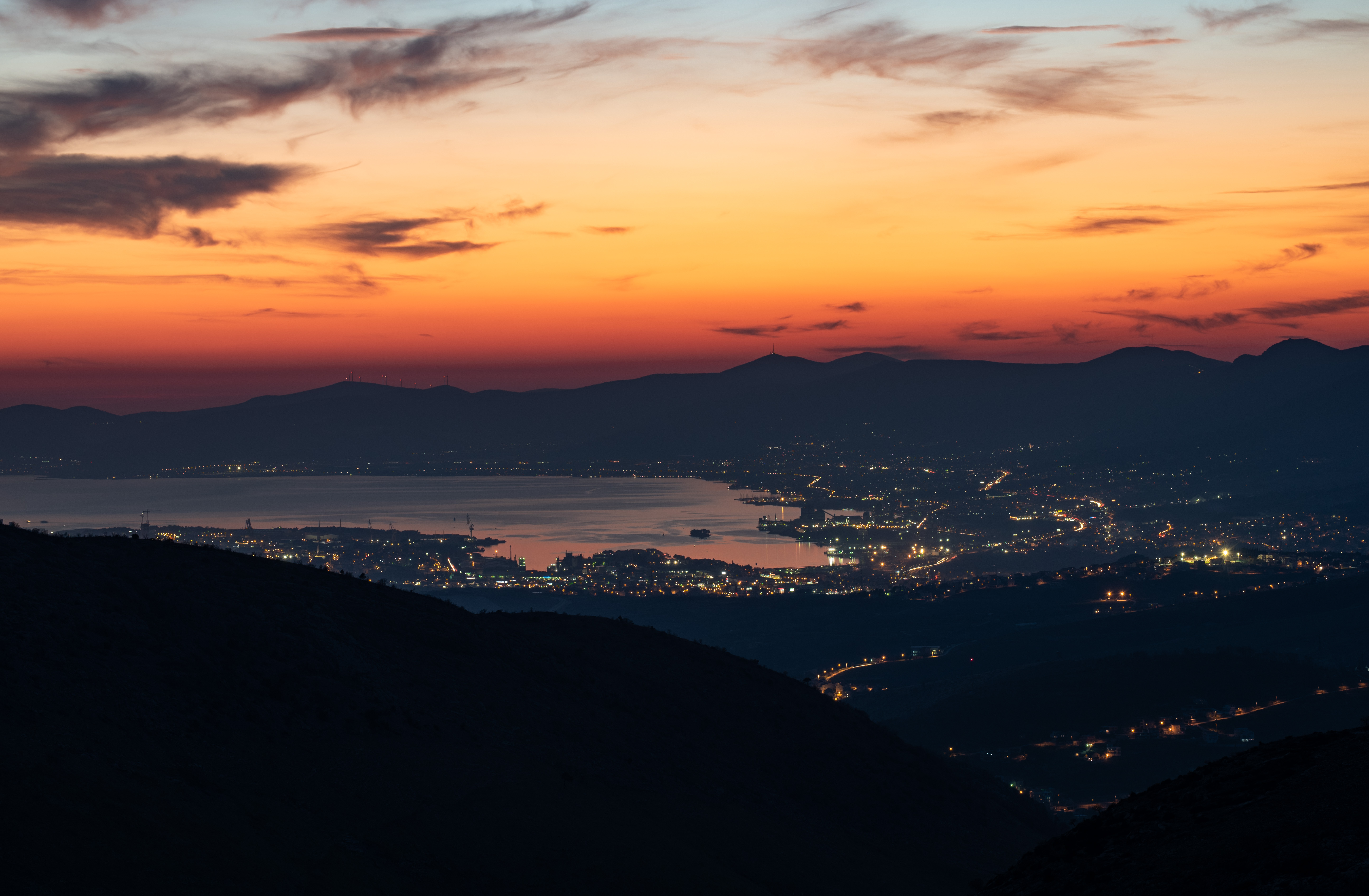 Kaštela Bay at sunset